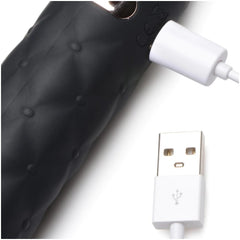 MS VIBRA-LASHER 9X VIBRATING SILCONE DILDO FLOGGER