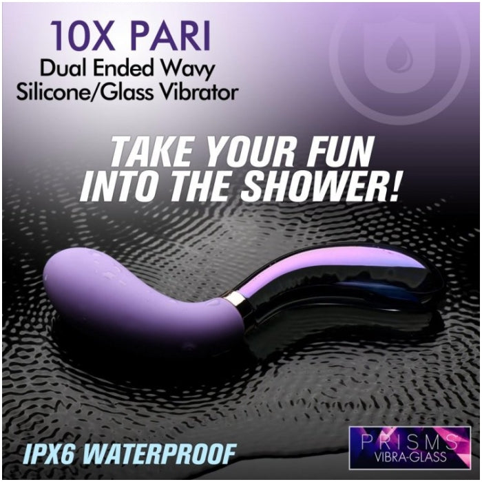 PR VIBRA-GLASS 10X PARI DUAL ENDED WAVY SILI/GLASS V
