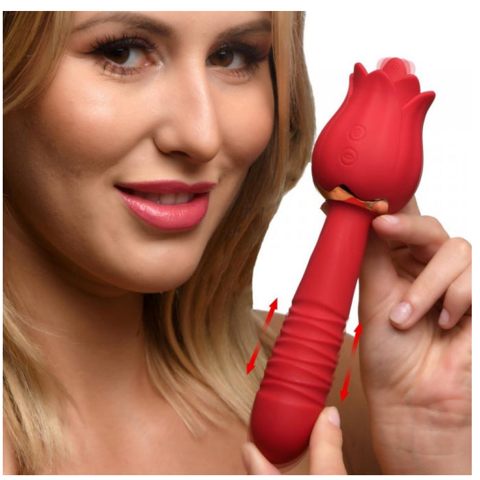 IN BLOOMGASM RACY ROSE THRUSTING & LICKING ROSE VIBRATOR