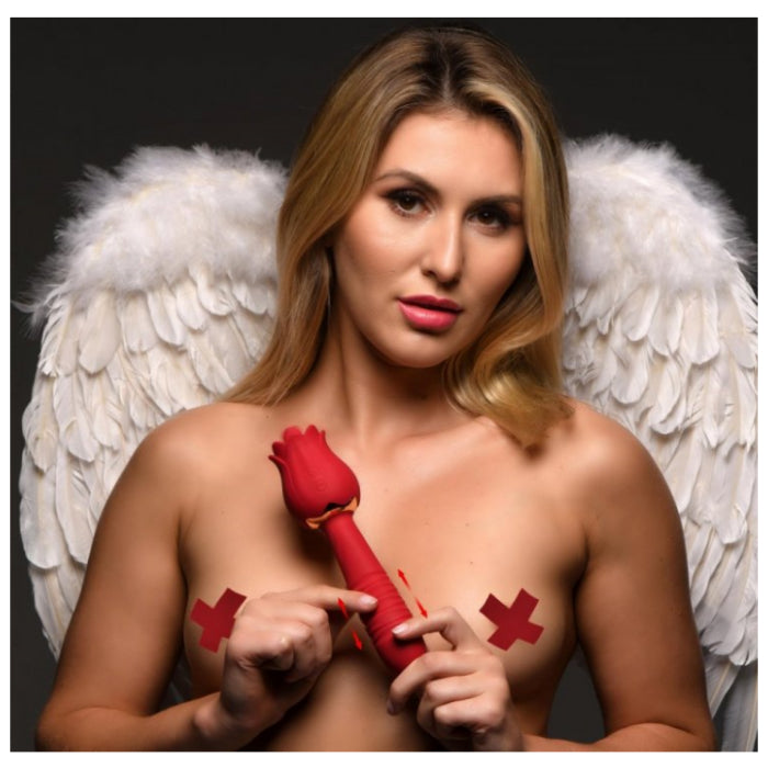 IN BLOOMGASM RACY ROSE THRUSTING & LICKING ROSE VIBRATOR