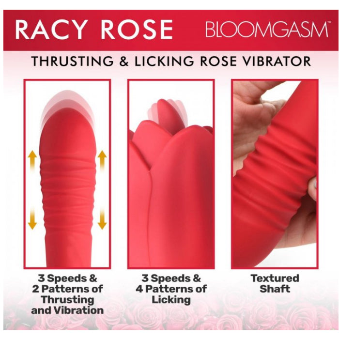 IN BLOOMGASM RACY ROSE THRUSTING & LICKING ROSE VIBRATOR
