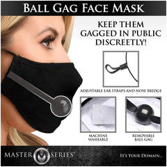 MS UNDER COVER BALL GAG FACE MASK