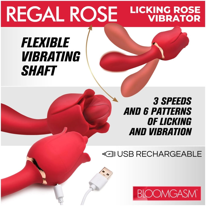 REGAL ROSE LICKING ROSE VIBRATOR