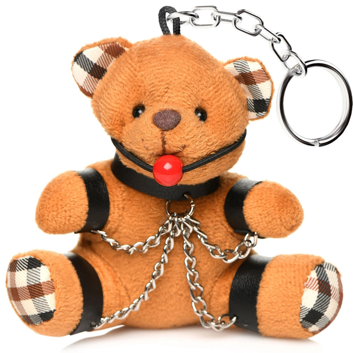MS GAGGED TEDDY BEAR KEYCHAIN