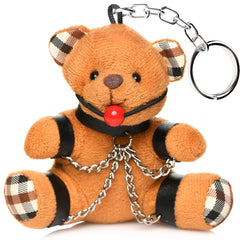 MS GAGGED TEDDY BEAR KEYCHAIN