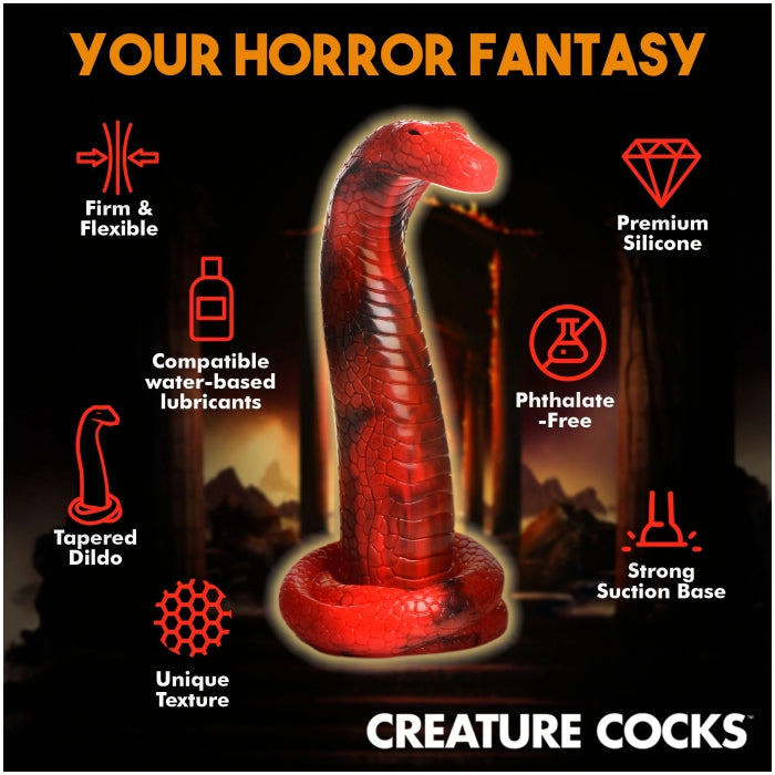 CC KING COBRA SILICONE DILDO