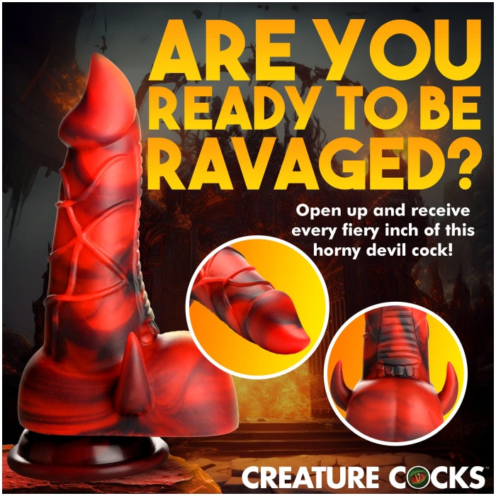 CC HORNY DEVIL DEMON  SILICONE DILDO