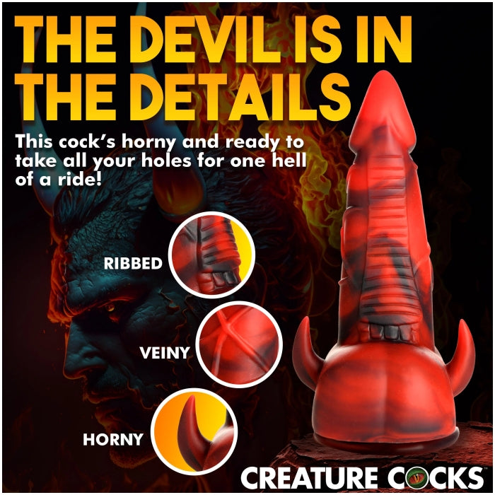 CC HORNY DEVIL DEMON  SILICONE DILDO