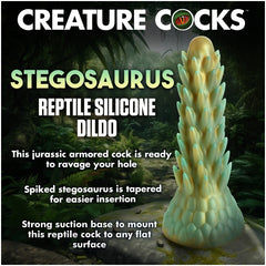 CC STEGOSAURUS SPIKY REPTILE SILICONE DILDO