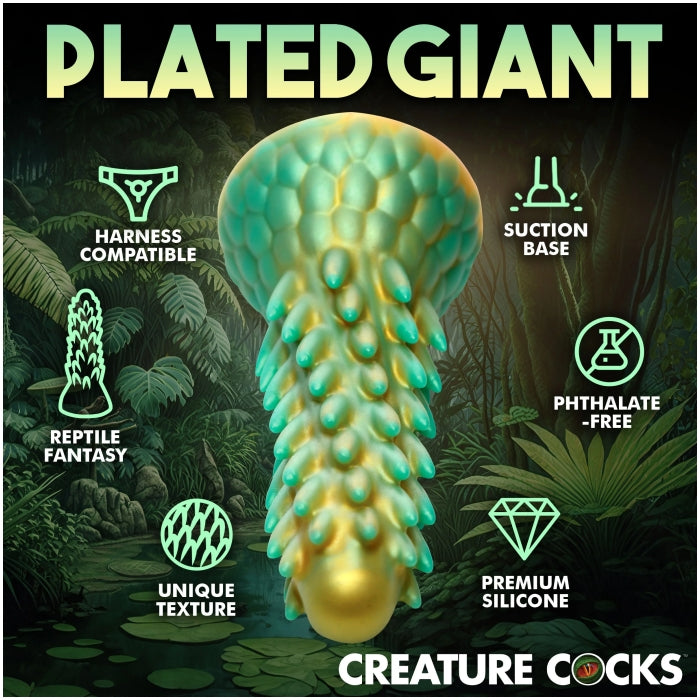 CC STEGOSAURUS SPIKY REPTILE SILICONE DILDO