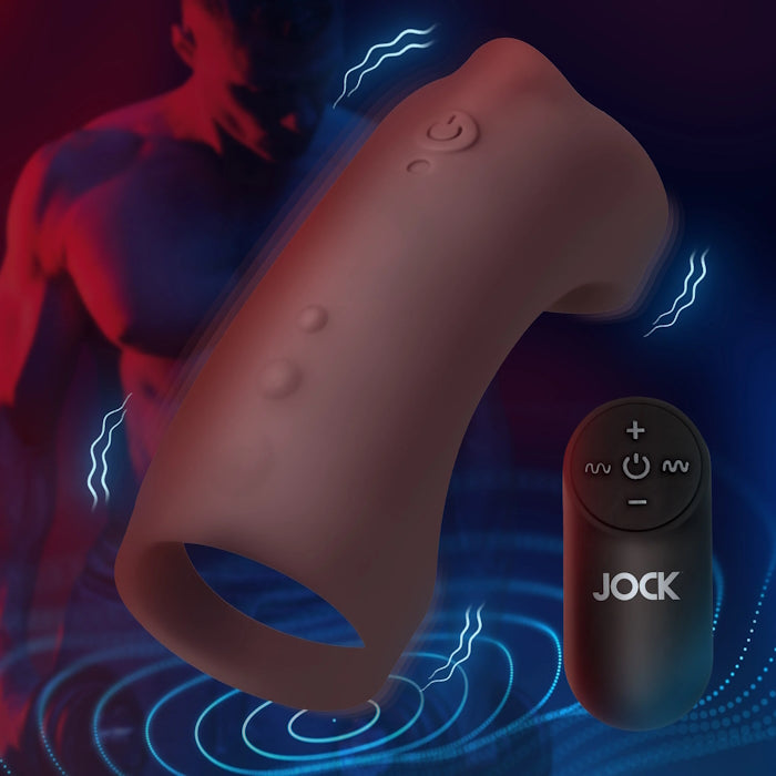 VIBRATING SILICONE PENIS SLEEVE - DARK