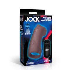 VIBRATING SILICONE PENIS SLEEVE - DARK