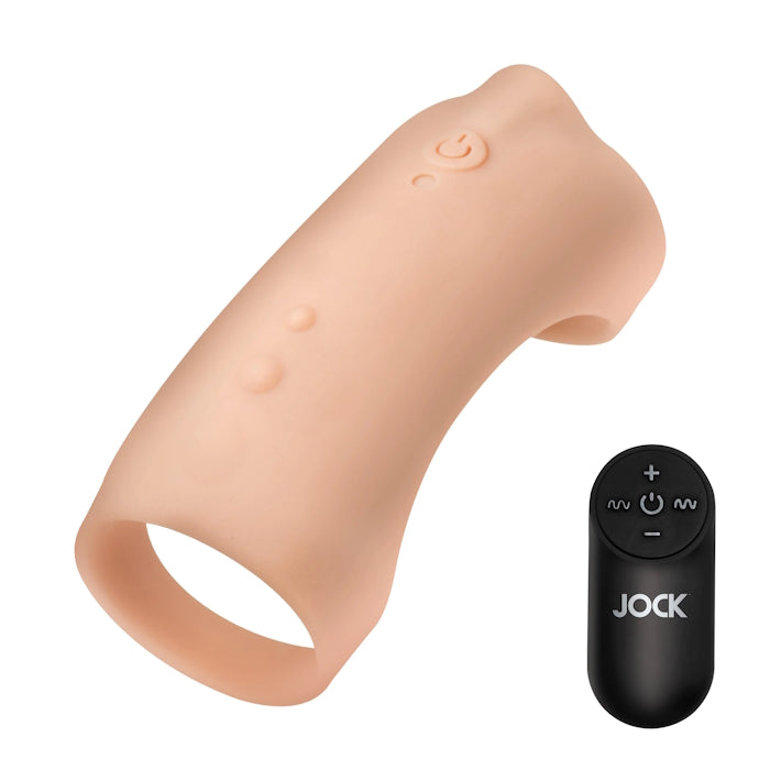 VIBRATING SILICONE PENIS SLEEVE - LIGHT