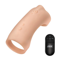VIBRATING SILICONE PENIS SLEEVE - LIGHT