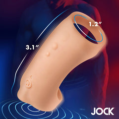 VIBRATING SILICONE PENIS SLEEVE - LIGHT