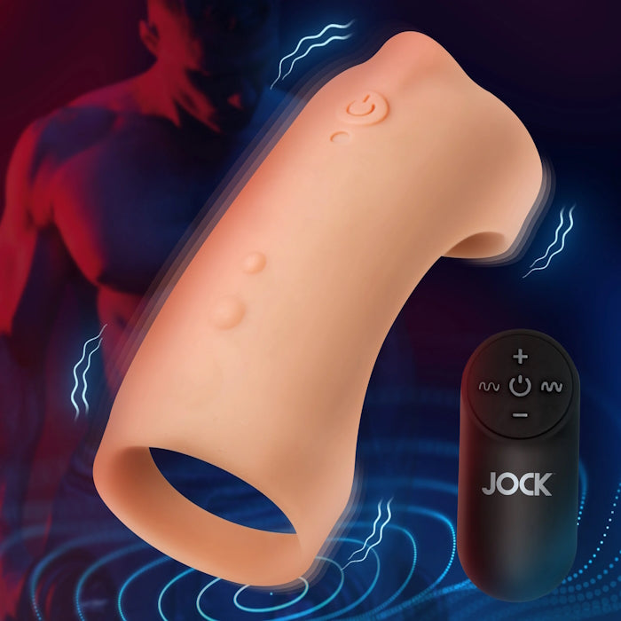 VIBRATING SILICONE PENIS SLEEVE - LIGHT