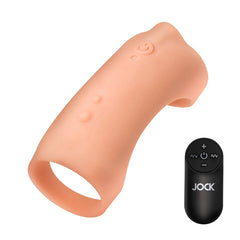 VIBRATING SILICONE PENIS SLEEVE - MEDIUM