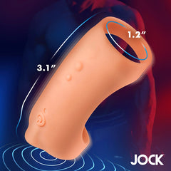 VIBRATING SILICONE PENIS SLEEVE - MEDIUM