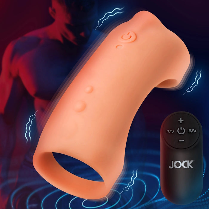 VIBRATING SILICONE PENIS SLEEVE - MEDIUM