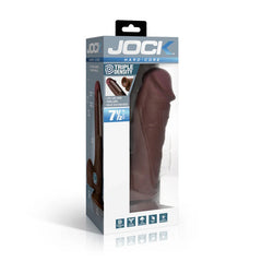 JOCK HARD-CORE TRIPLE DENSITY DILDO W/ BALLS 7.5" DARK